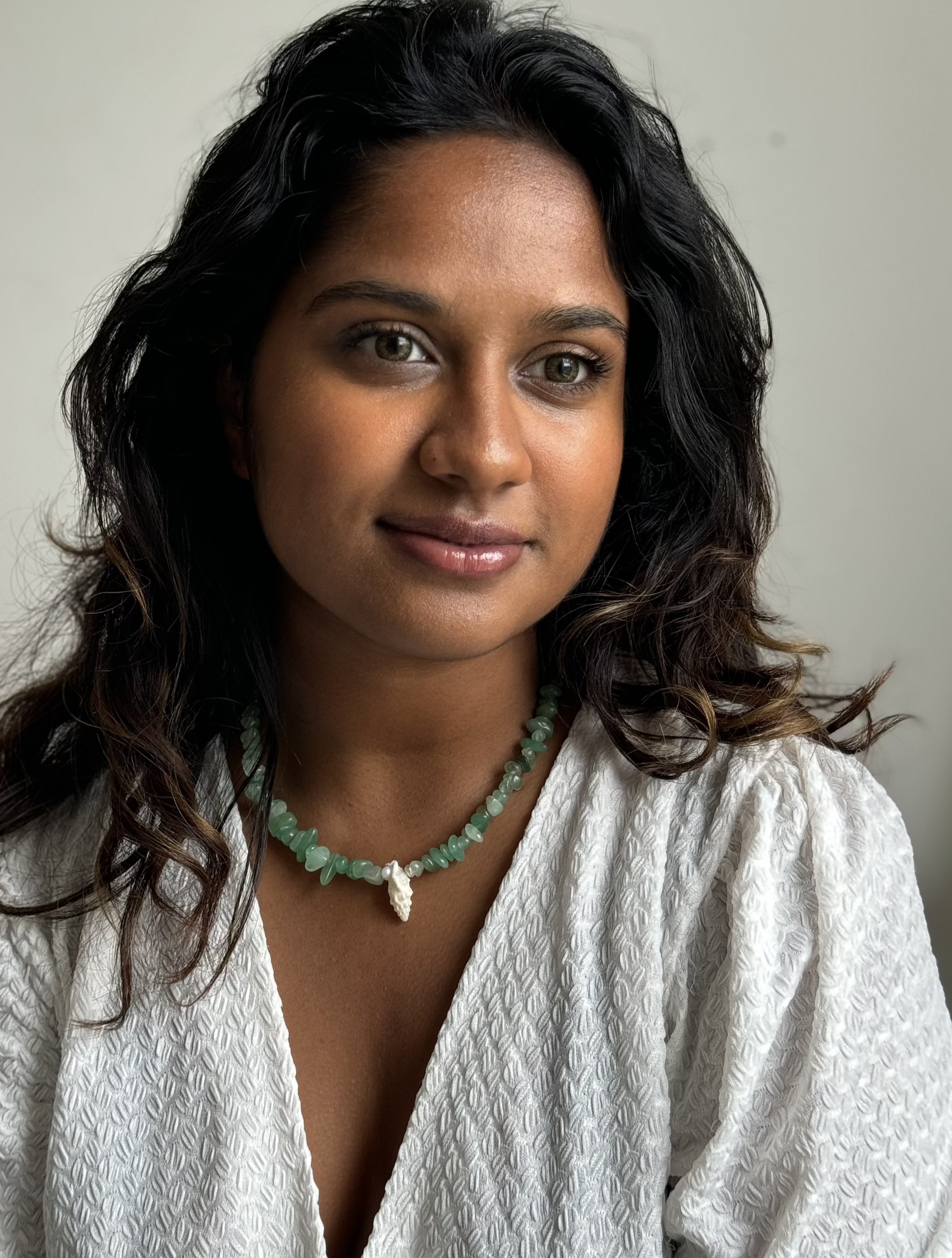 COLLIER POSÉIDON QUARTZ RUTILE PERLES D'EAU DOUCE