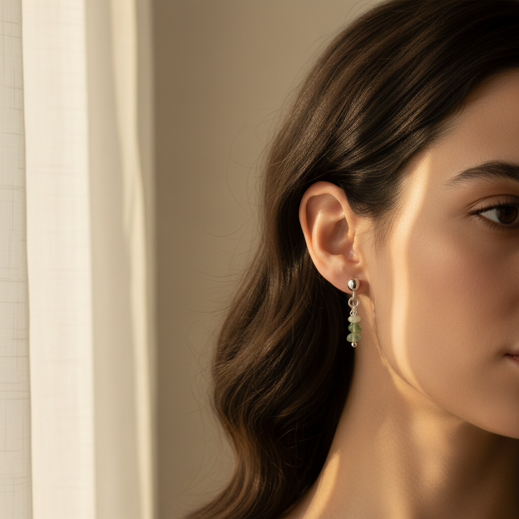 BOUCLES D’OREILLES EURYDICE AGATE INDIENNE