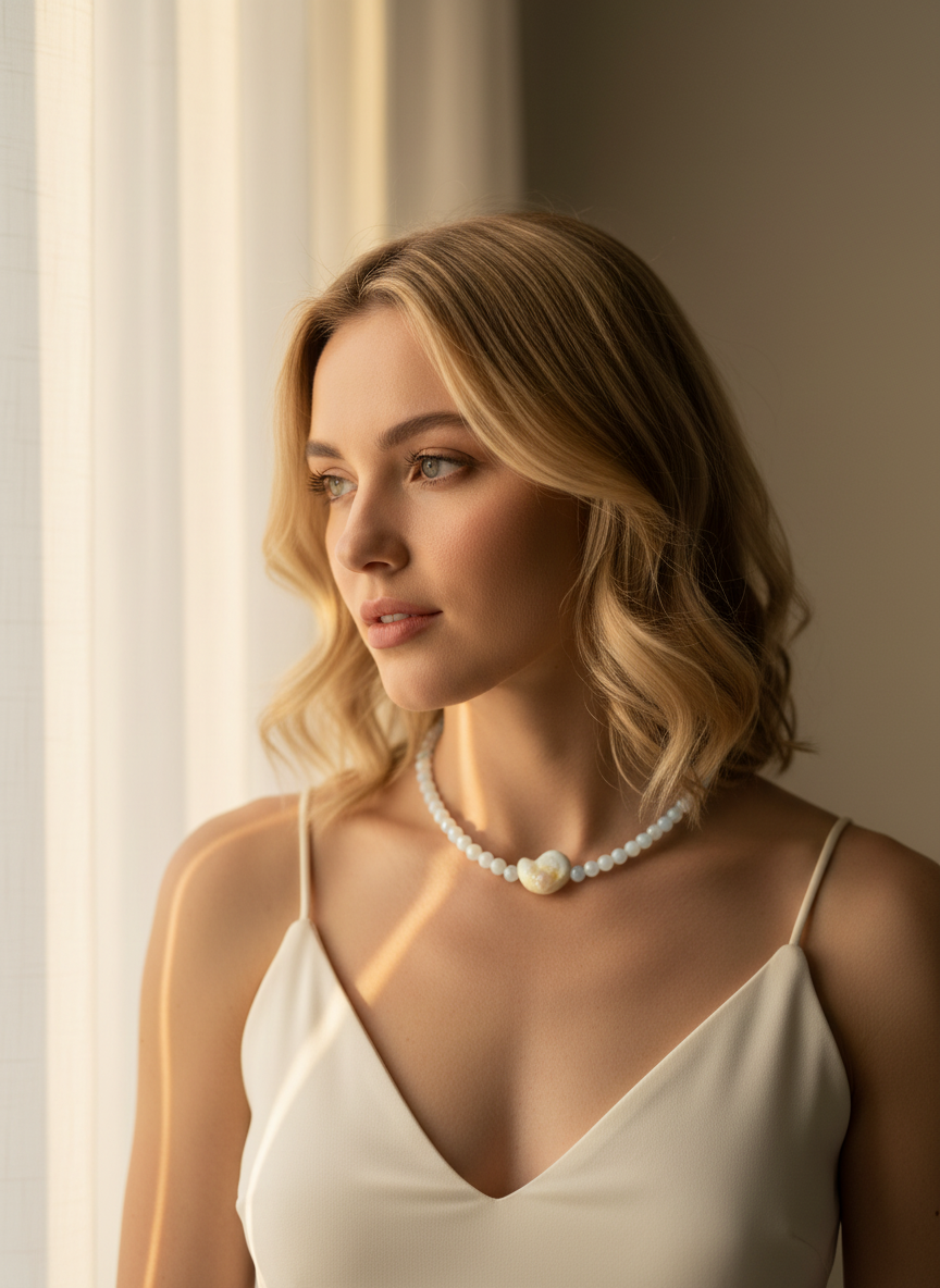 COLLIER CALYPSO CALCÉDOINE