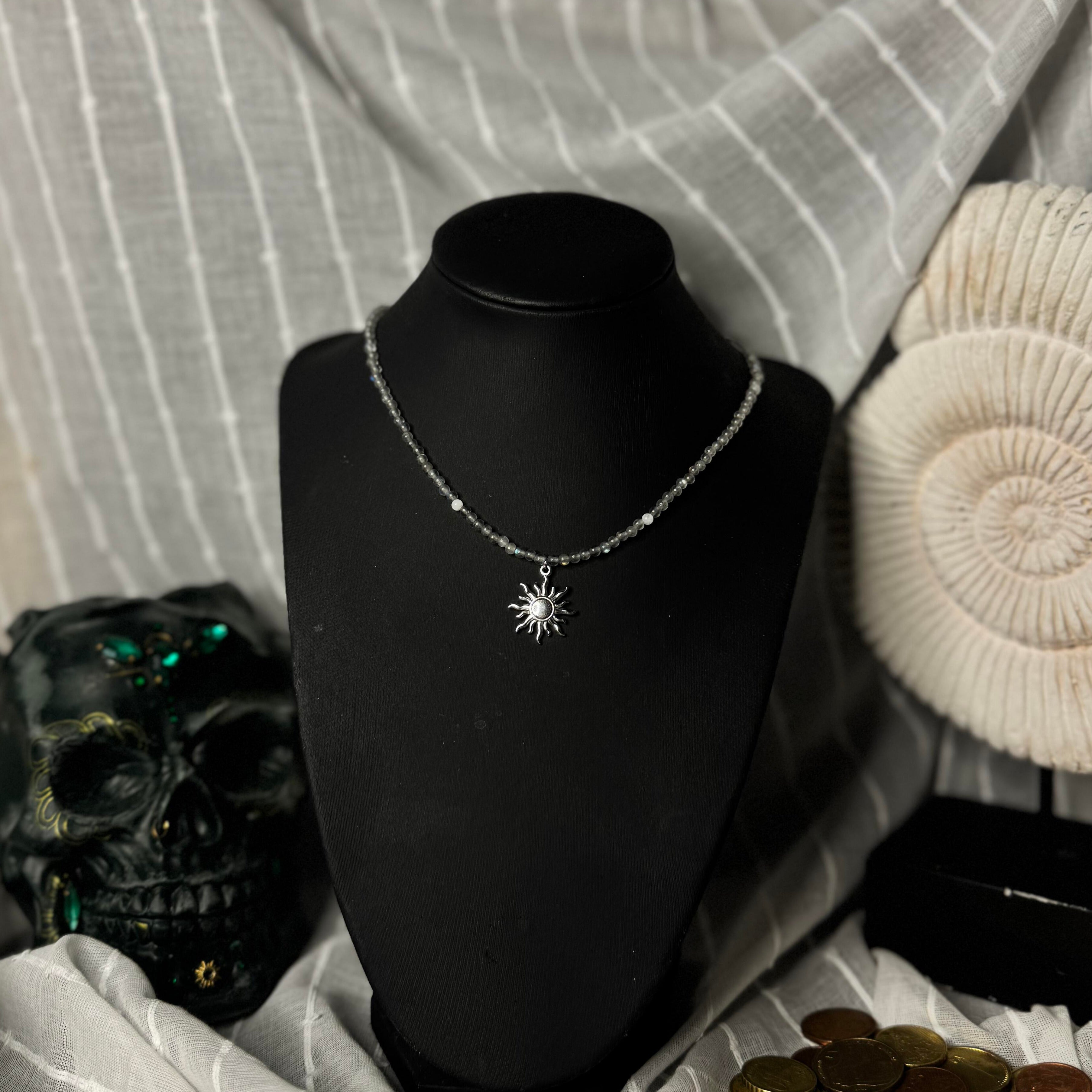 COLLIER LORELEI PIERRE DE LUNE DORÉ