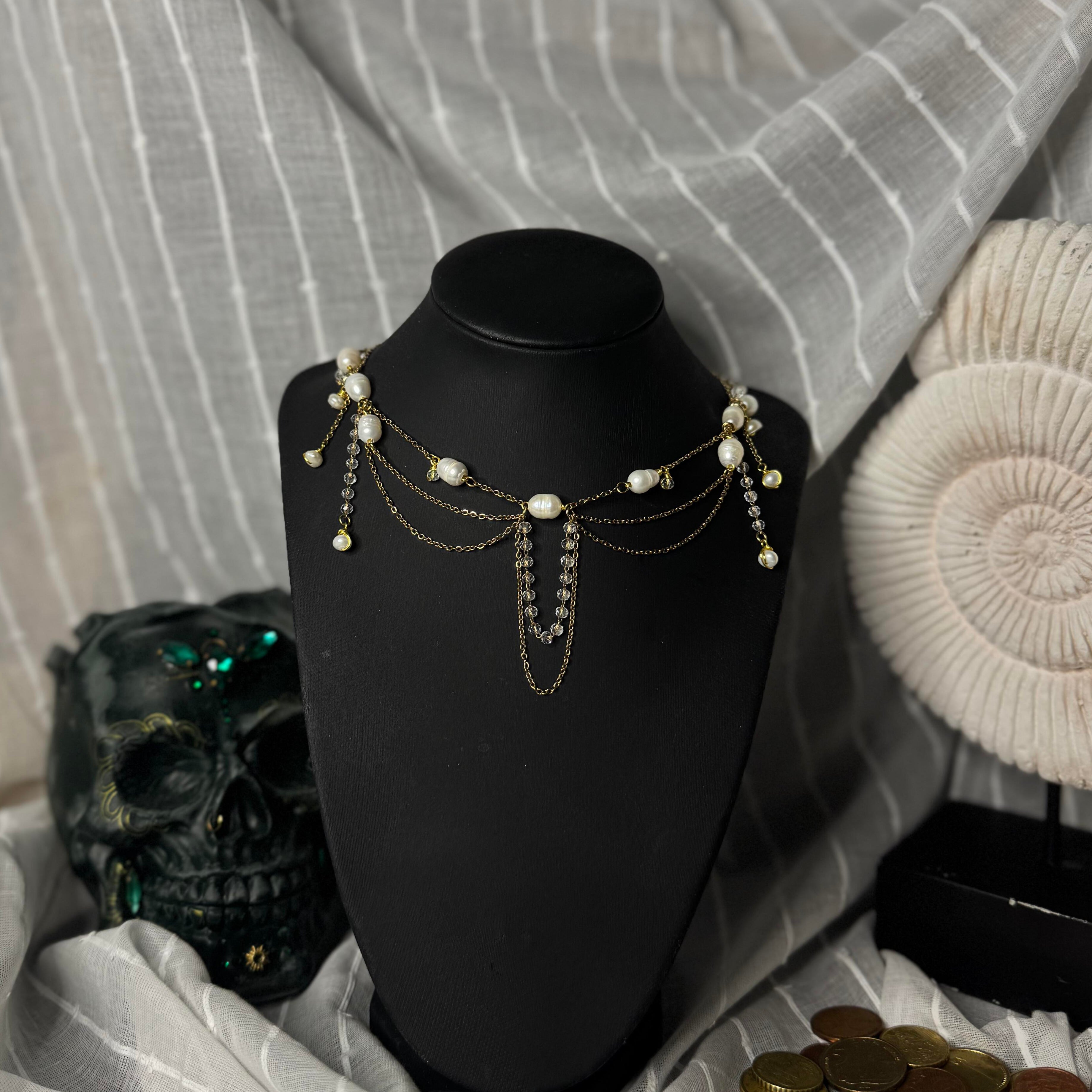 COLLIER SIRENIA PERLES D’EAU DOUCE